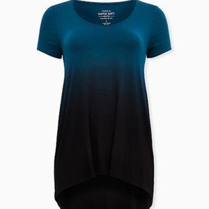 ISO ONLY!! TORRID 4 Super Soft Teal Dip-Dye Hi-Lo